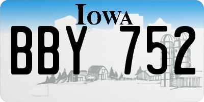 IA license plate BBY752