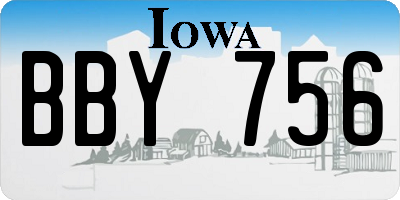 IA license plate BBY756
