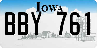 IA license plate BBY761