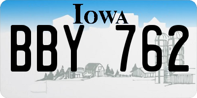 IA license plate BBY762