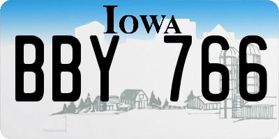 IA license plate BBY766