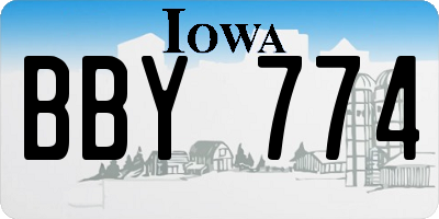 IA license plate BBY774