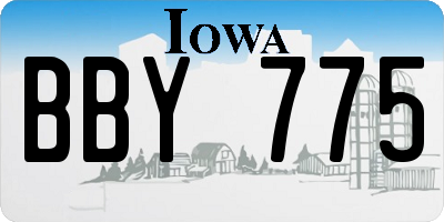 IA license plate BBY775
