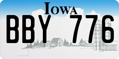 IA license plate BBY776