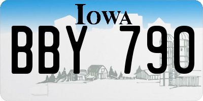 IA license plate BBY790