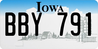 IA license plate BBY791