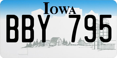 IA license plate BBY795