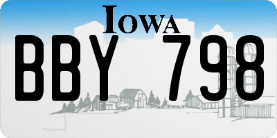 IA license plate BBY798