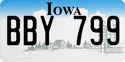 IA license plate BBY799