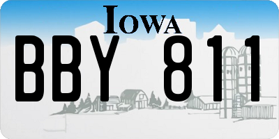 IA license plate BBY811