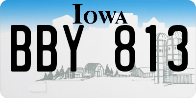 IA license plate BBY813