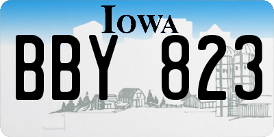 IA license plate BBY823