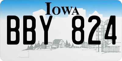 IA license plate BBY824