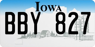 IA license plate BBY827