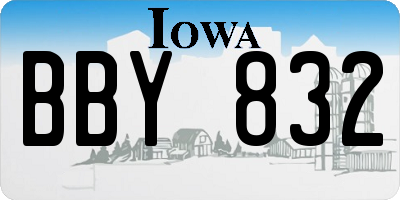 IA license plate BBY832