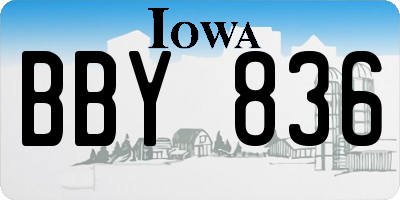 IA license plate BBY836