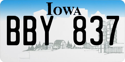 IA license plate BBY837