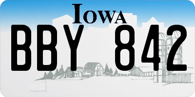 IA license plate BBY842