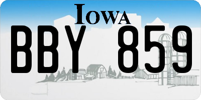 IA license plate BBY859