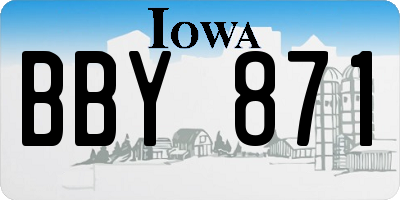 IA license plate BBY871