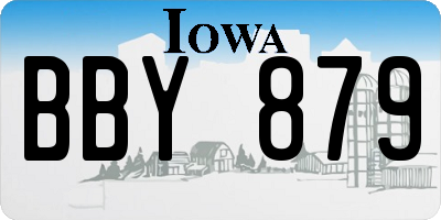 IA license plate BBY879