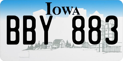 IA license plate BBY883