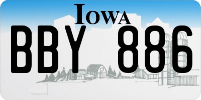IA license plate BBY886