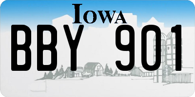 IA license plate BBY901