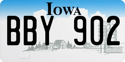 IA license plate BBY902