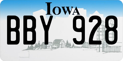 IA license plate BBY928