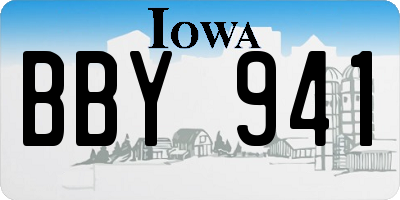 IA license plate BBY941