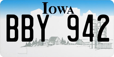 IA license plate BBY942