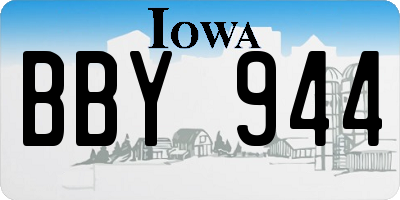 IA license plate BBY944