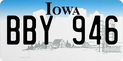 IA license plate BBY946