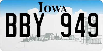 IA license plate BBY949