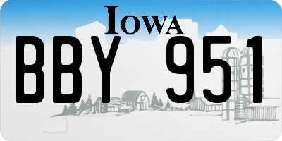 IA license plate BBY951