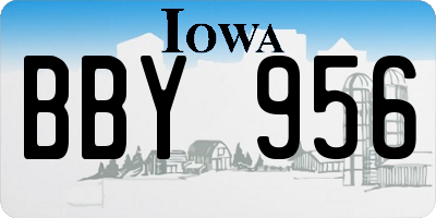 IA license plate BBY956