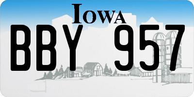IA license plate BBY957