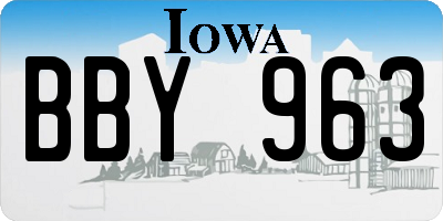 IA license plate BBY963