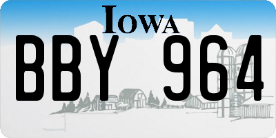 IA license plate BBY964