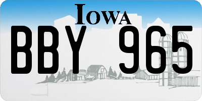 IA license plate BBY965