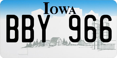 IA license plate BBY966