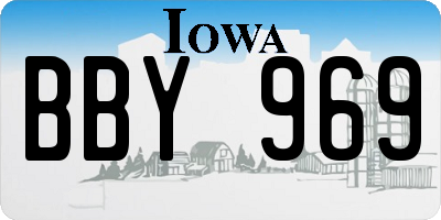 IA license plate BBY969