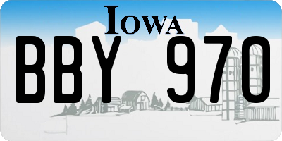 IA license plate BBY970