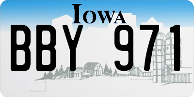IA license plate BBY971