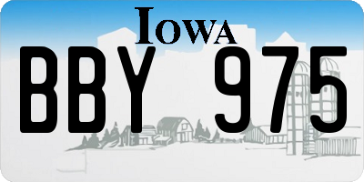 IA license plate BBY975