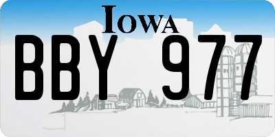 IA license plate BBY977