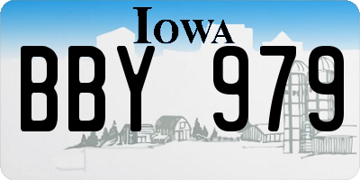 IA license plate BBY979