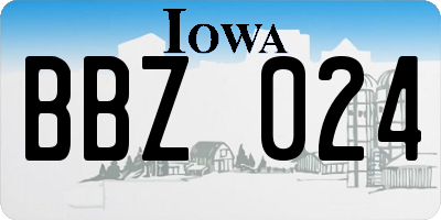 IA license plate BBZ024
