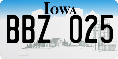 IA license plate BBZ025